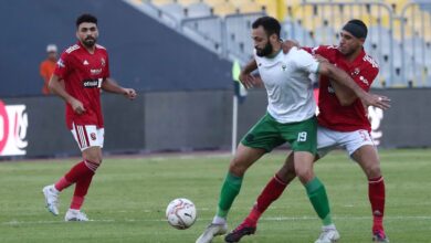 انتهاء الشوط الاضافي الاول بين الاهلي والمصري