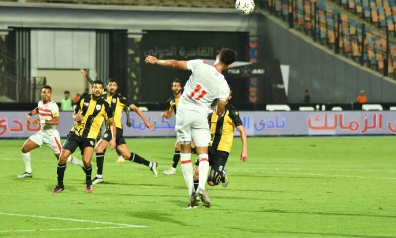 أوباما يتقدم بهدف الزمالك الأول في مرمي المقاولون