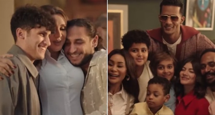 ظهور خاص لأسرة أنغام ومحمد رمضان وأيمن بهجت قمر في إعلان اتصالات