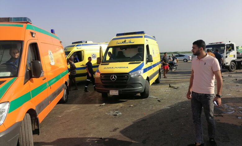 مصرع شخصين بحادث تصادم فى القليوبية