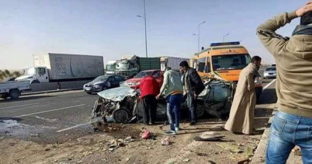 مصرع محامى بحادث تصادم جنوب المنيا