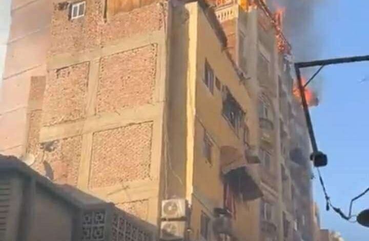اندلاع حريق فى شقة بالسويس